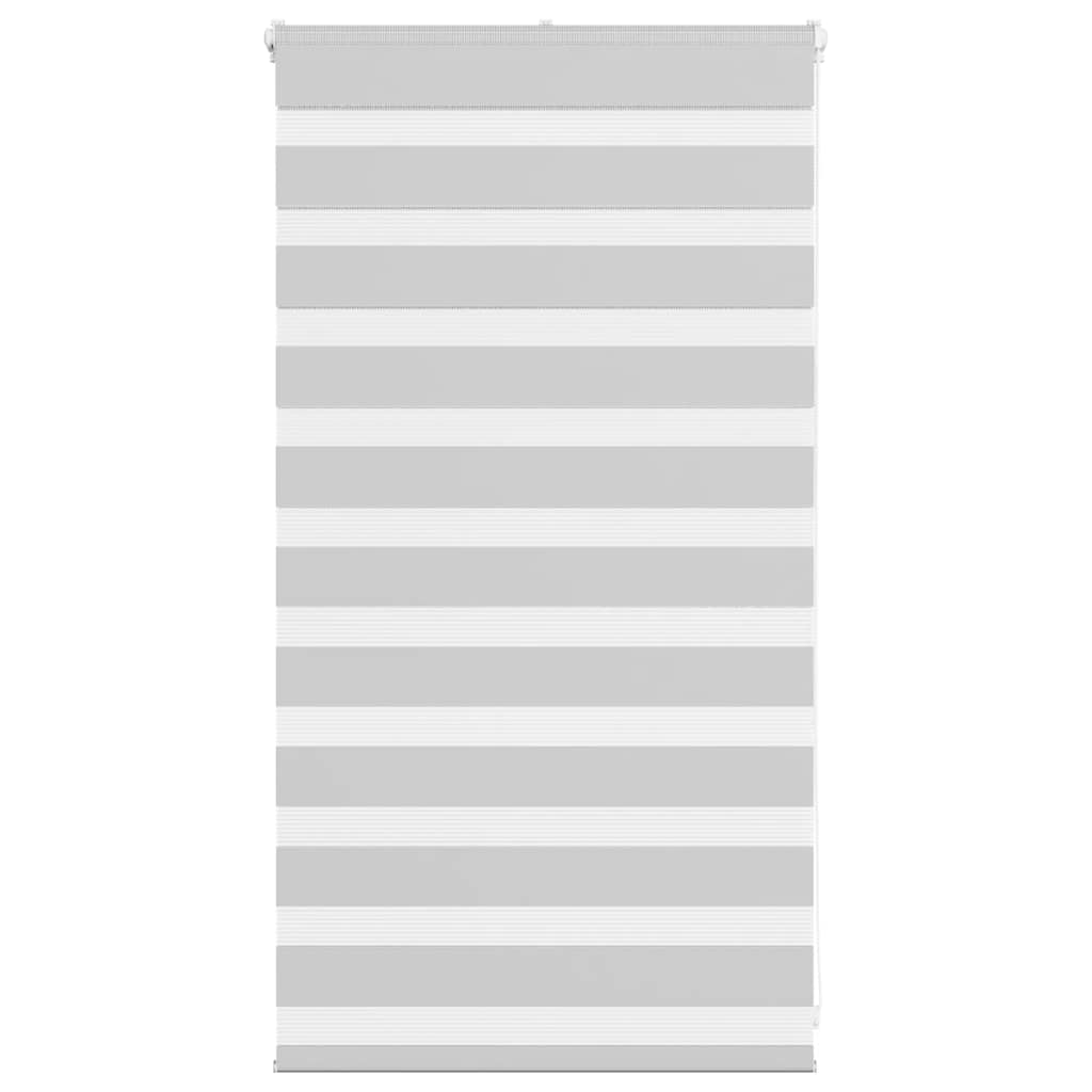 Zebra rolgordijn 80x100 cm stofbreedte 75,9 cm lichtgrijs
