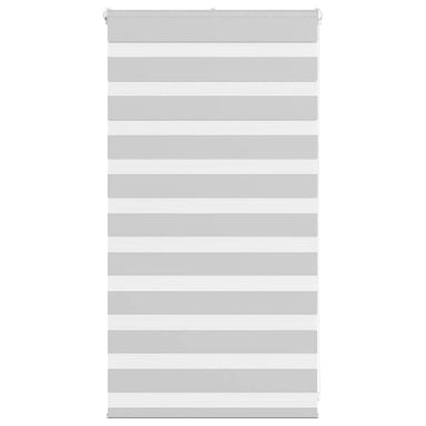 Zebra rolgordijn 80x100 cm stofbreedte 75,9 cm lichtgrijs
