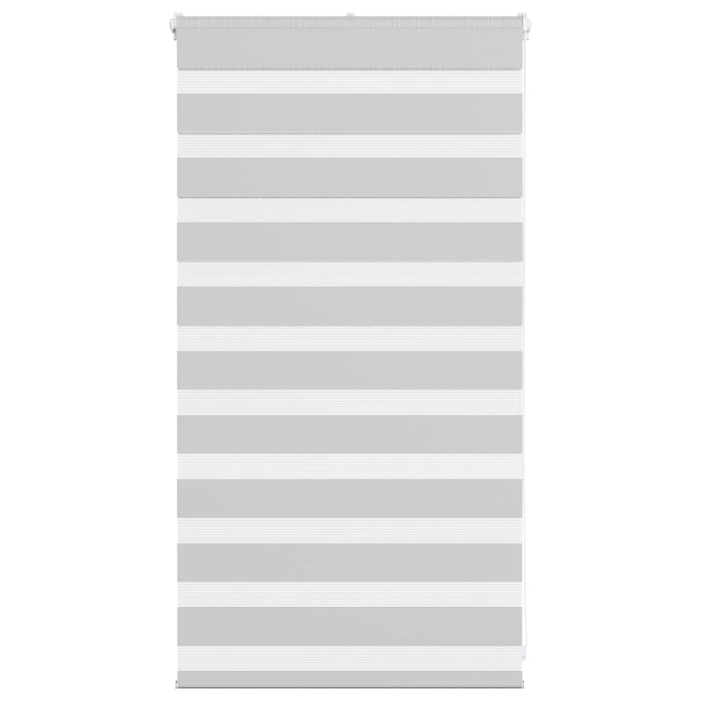 Zebra rolgordijn 90x100 cm stofbreedte 85,9 cm lichtgrijs