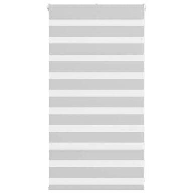 Zebra rolgordijn 90x100 cm stofbreedte 85,9 cm lichtgrijs
