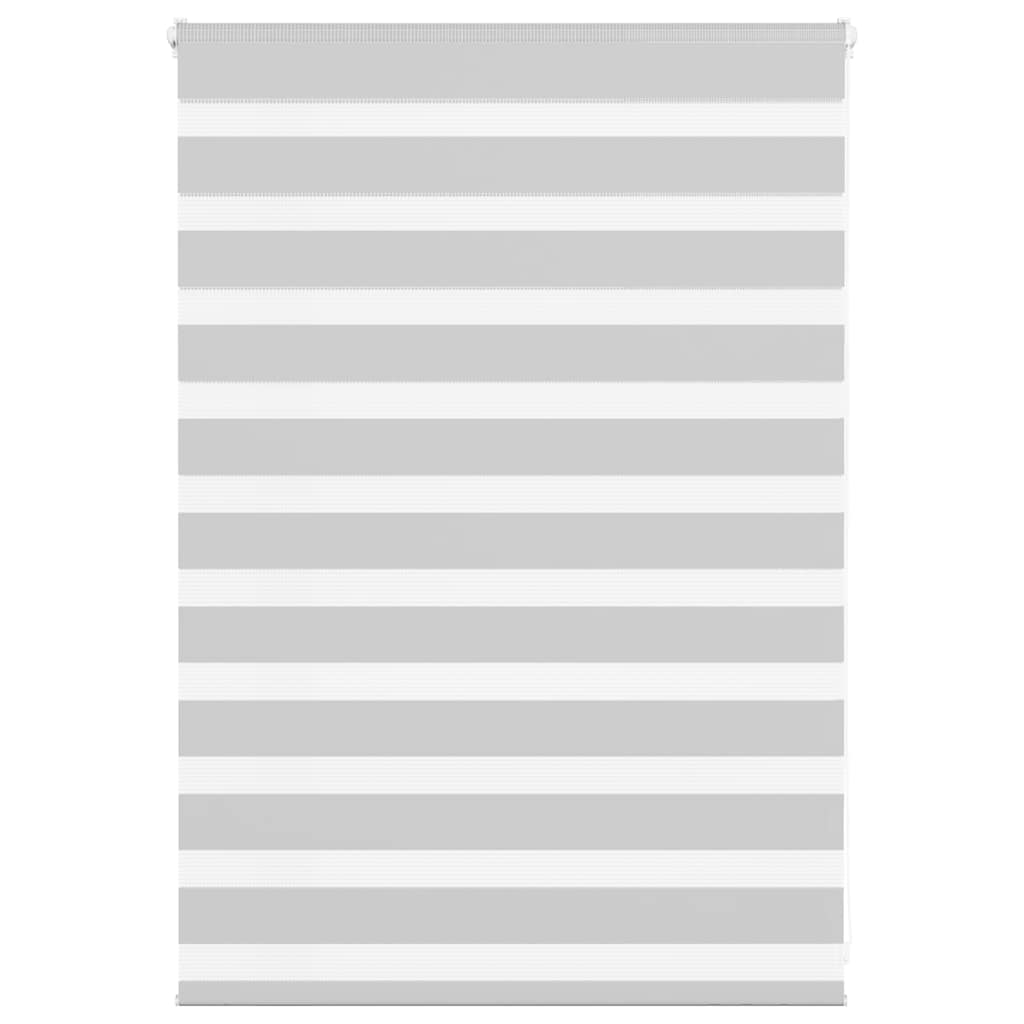 Zebra rolgordijn 100x100 cm stofbreedte 95,9 cm lichtgrijs
