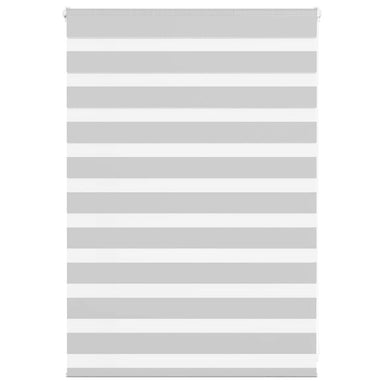 Zebra rolgordijn 100x100 cm stofbreedte 95,9 cm lichtgrijs