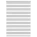 Zebra rolgordijn 100x100 cm stofbreedte 95,9 cm lichtgrijs