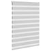 Zebra rolgordijn 100x100 cm stofbreedte 95,9 cm lichtgrijs