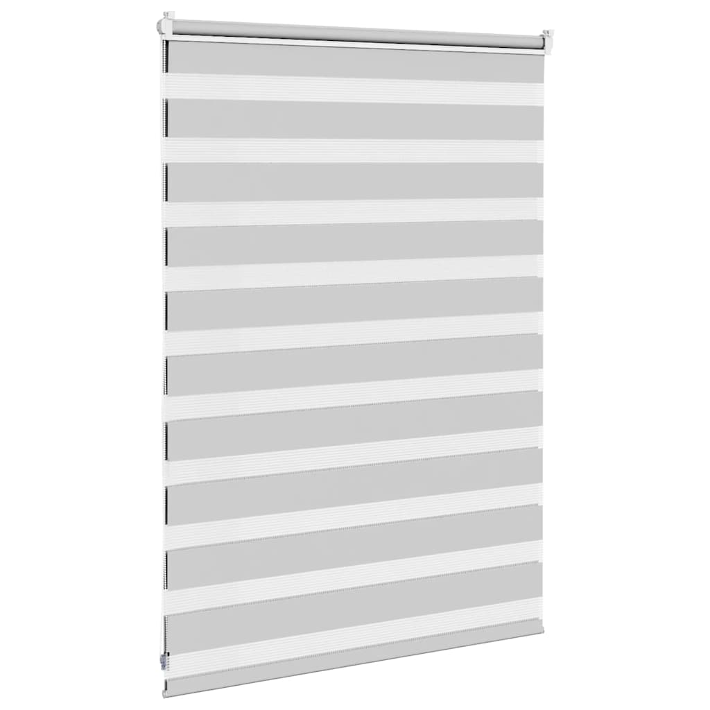 Zebra rolgordijn 100x100 cm stofbreedte 95,9 cm lichtgrijs