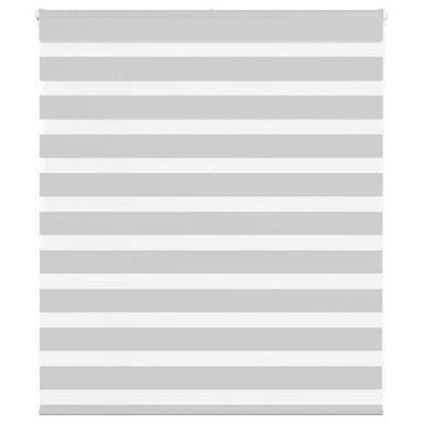 Zebra rolgordijn 120x100 cm stofbreedte 115,9 cm lichtgrijs
