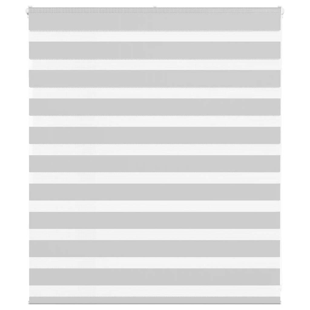 Zebra rolgordijn 125x100 cm stofbreedte 120,9 cm lichtgrijs