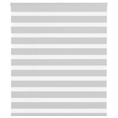 Zebra rolgordijn 125x100 cm stofbreedte 120,9 cm lichtgrijs