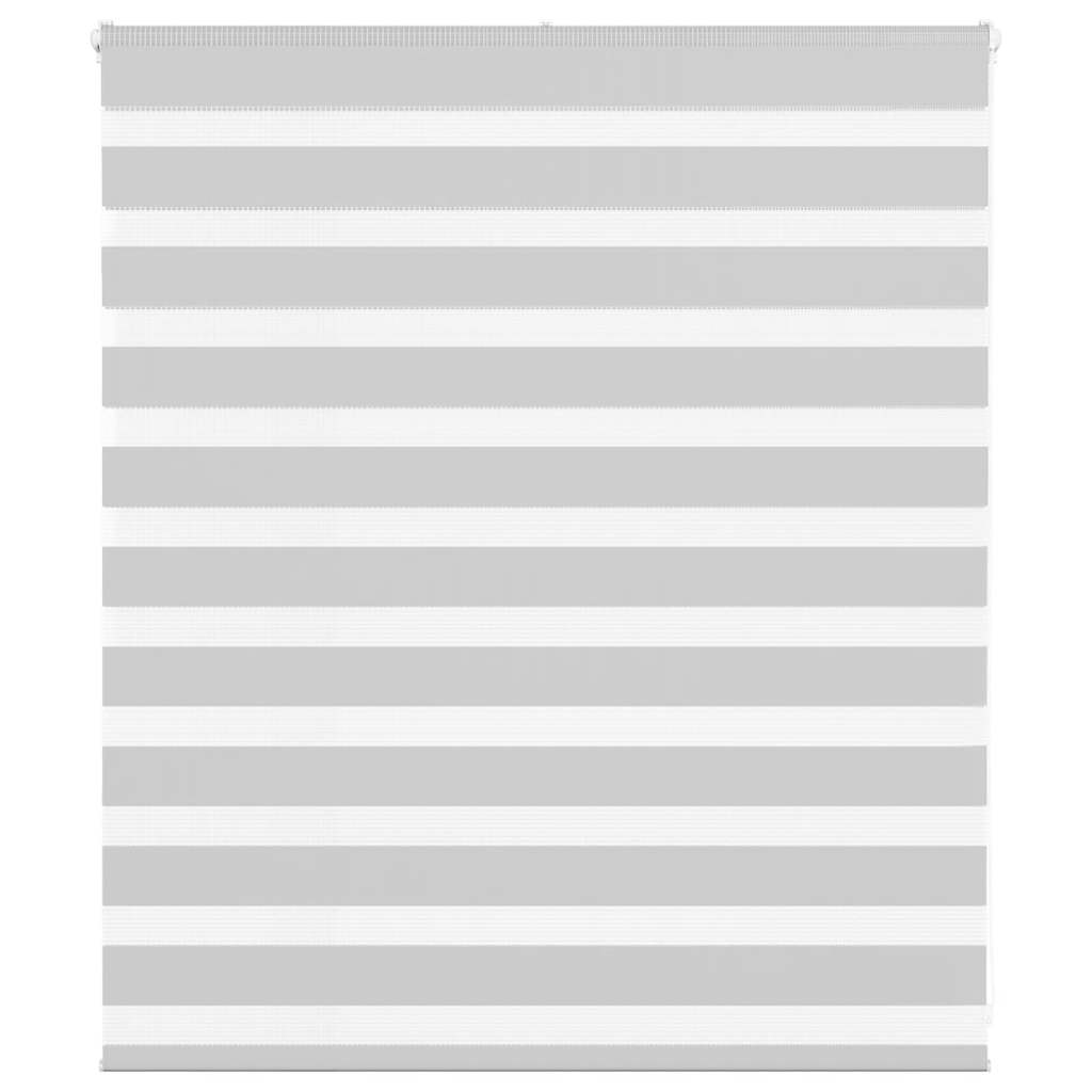 Zebra rolgordijn 130x100 cm stofbreedte 125,9 cm lichtgrijs