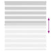 Zebra rolgordijn 130x100 cm stofbreedte 125,9 cm lichtgrijs