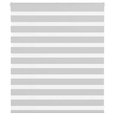 Zebra rolgordijn 135x100 cm stofbreedte 130,9 cm lichtgrijs