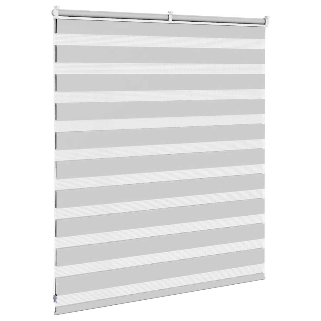 Zebra rolgordijn 135x100 cm stofbreedte 130,9 cm lichtgrijs