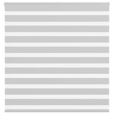 Zebra rolgordijn 150x100 cm stofbreedte 145,9 cm lichtgrijs