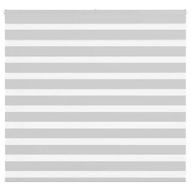 Zebra rolgordijn 155x100 cm stofbreedte 150,9 cm lichtgrijs