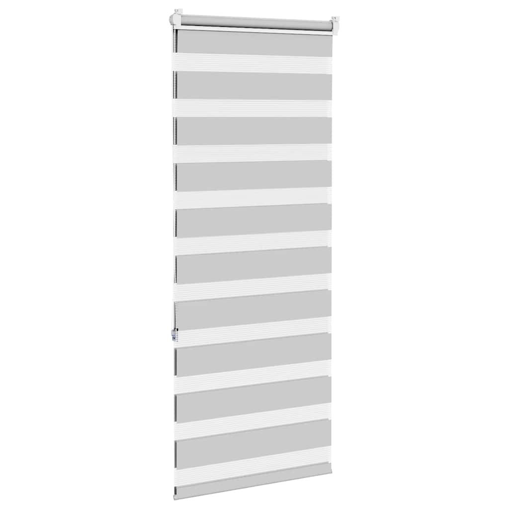 Zebra rolgordijn 65x150 cm stofbreedte 60,9 cm lichtgrijs