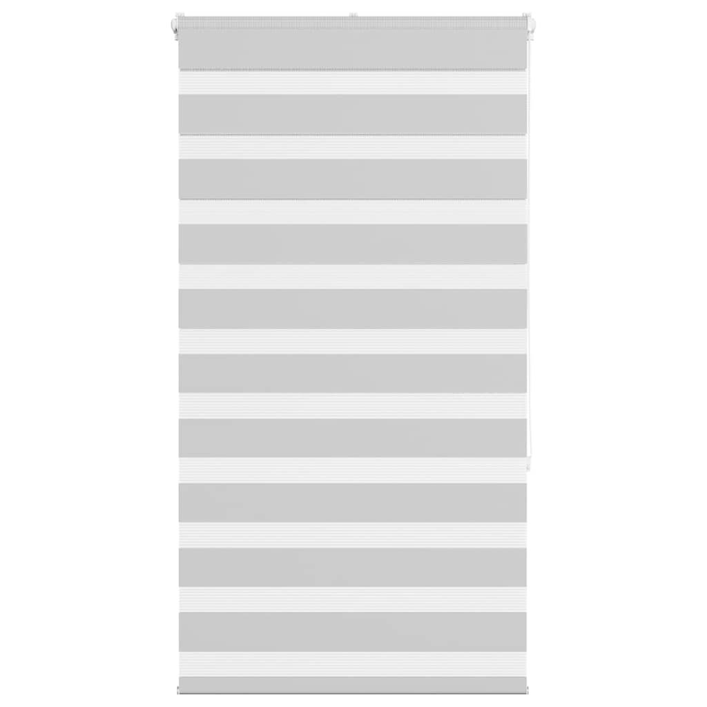 Zebra rolgordijn 75x150 cm stofbreedte 70,9 cm lichtgrijs