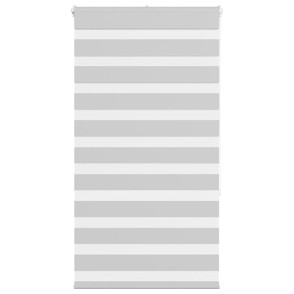 Zebra rolgordijn 80x150 cm stofbreedte 75,9 cm lichtgrijs