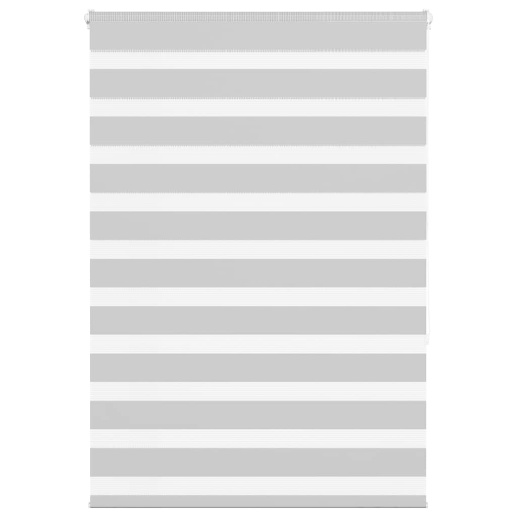 Zebra rolgordijn 100x150 cm stofbreedte 95,9 cm lichtgrijs