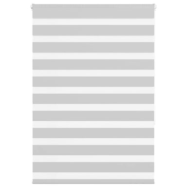 Zebra rolgordijn 100x150 cm stofbreedte 95,9 cm lichtgrijs