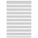 Zebra rolgordijn 100x150 cm stofbreedte 95,9 cm lichtgrijs