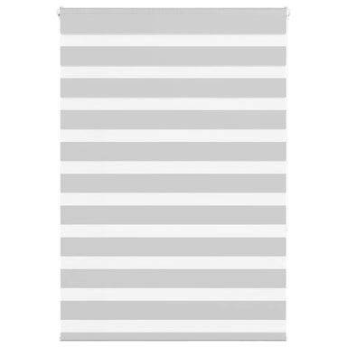 Zebra rolgordijn 115x150 cm stofbreedte 110,9 cm lichtgrijs