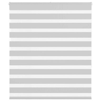 Zebra rolgordijn 120x150 cm stofbreedte 115,9 cm lichtgrijs
