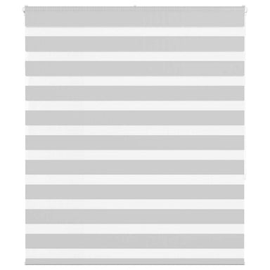 Zebra rolgordijn 105x150 cm stofbreedte 100,9 cm lichtgrijs