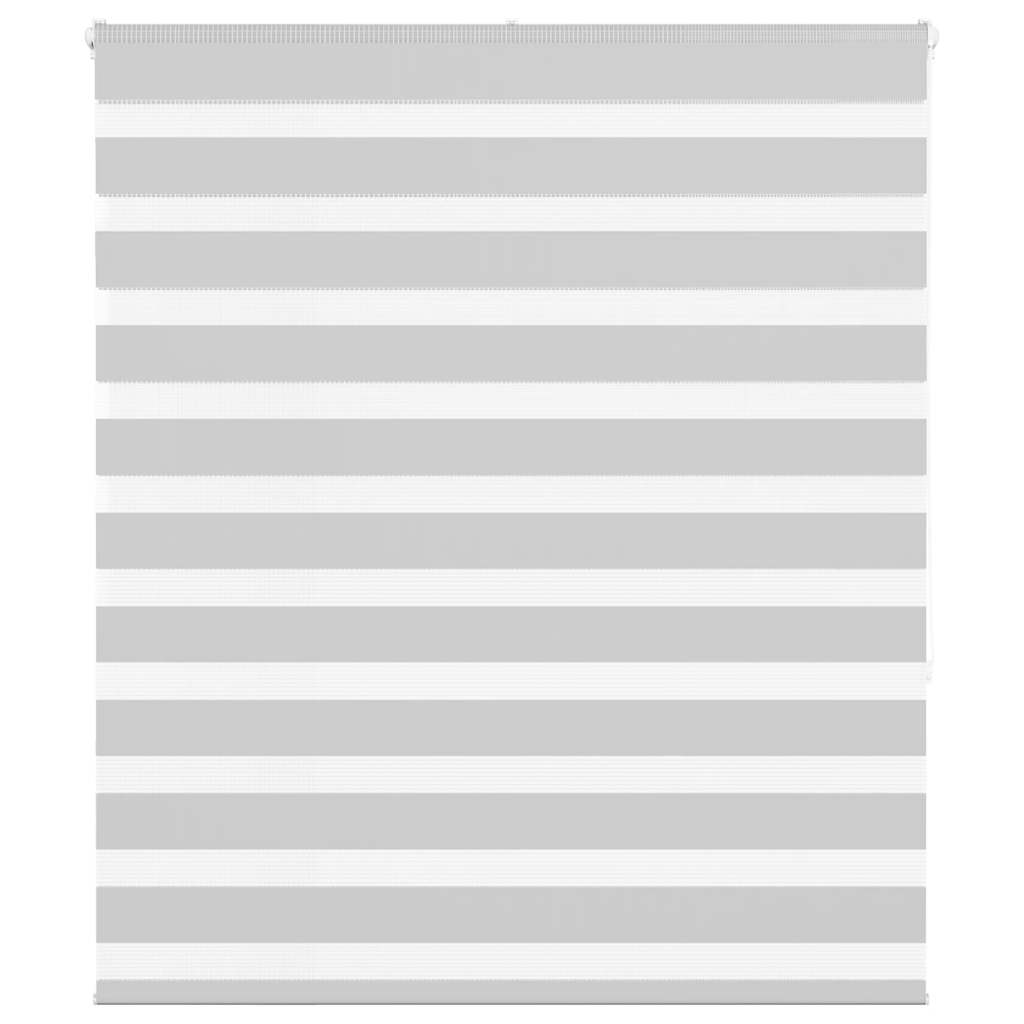 Zebra rolgordijn 130x150 cm stofbreedte 125,9 cm lichtgrijs