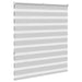 Zebra rolgordijn 130x150 cm stofbreedte 125,9 cm lichtgrijs