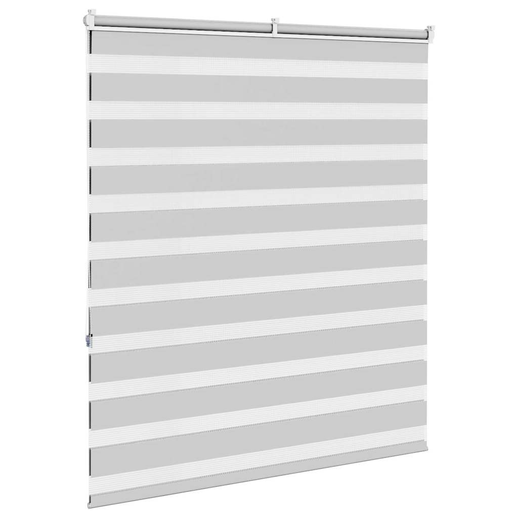 Zebra rolgordijn 135x150 cm stofbreedte 130,9 cm lichtgrijs