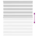 Zebra rolgordijn 135x150 cm stofbreedte 130,9 cm lichtgrijs