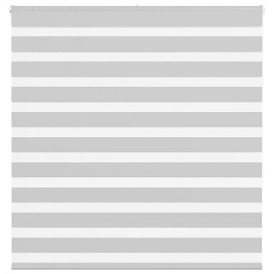 Zebra rolgordijn 140x150 cm stofbreedte 135,9 cm lichtgrijs