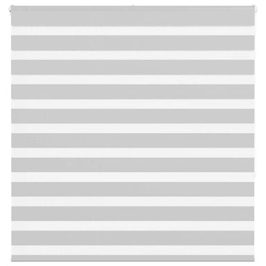 Zebra rolgordijn 145x150 cm stofbreedte 140,9 cm lichtgrijs