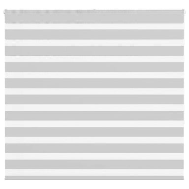 Zebra rolgordijn 155x150 cm stofbreedte 150,9 cm lichtgrijs