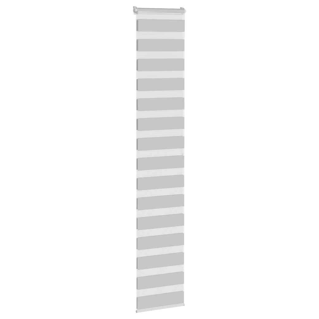 Zebra rolgordijn 50x200 cm stofbreedte 45,9cm lichtgrijs