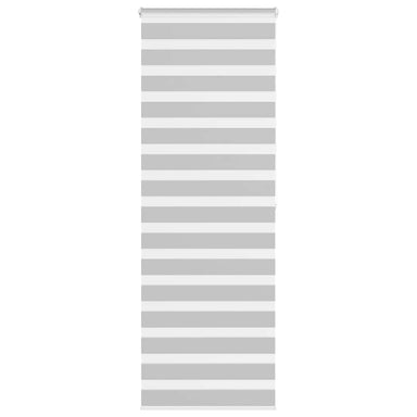 Zebra rolgordijn 80x200 cm stofbreedte 75,9 cm lichtgrijs
