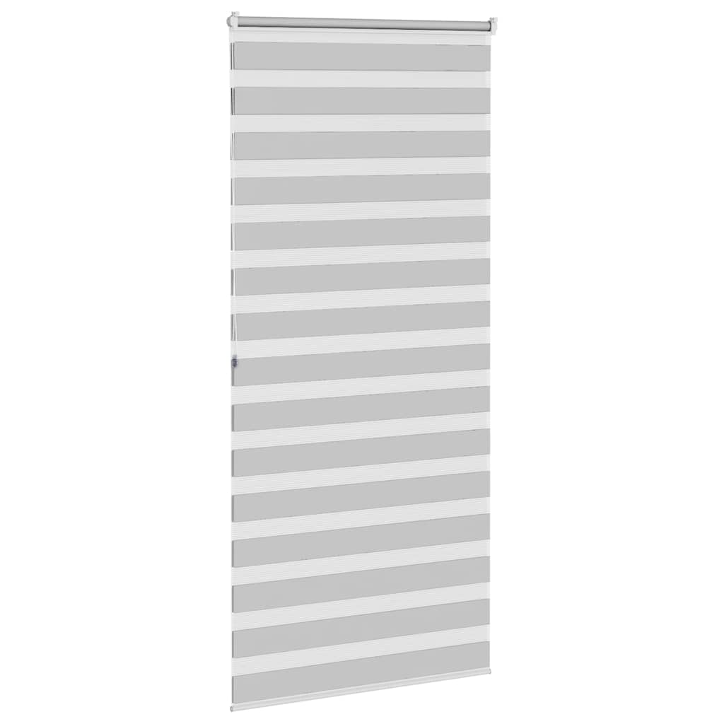 Zebra rolgordijn 95x200 cm stofbreedte 90,9 cm lichtgrijs