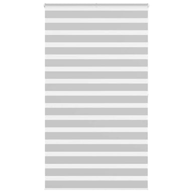 Zebra rolgordijn 120x200 cm stofbreedte 115,9 cm lichtgrijs