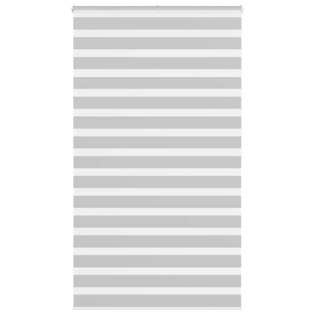 Zebra rolgordijn 125x200 cm stofbreedte 120,9 cm lichtgrijs