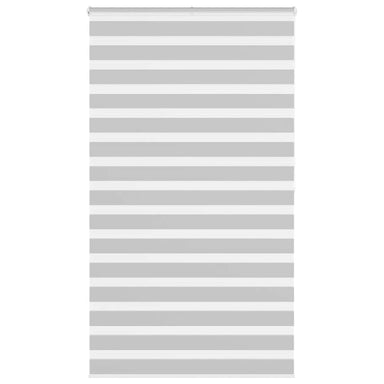 Zebra rolgordijn 125x200 cm stofbreedte 120,9 cm lichtgrijs