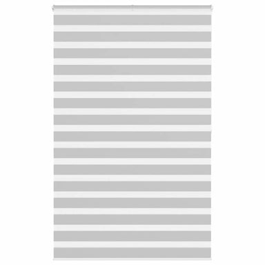 Zebra rolgordijn 140x200 cm stofbreedte 135,9 cm lichtgrijs