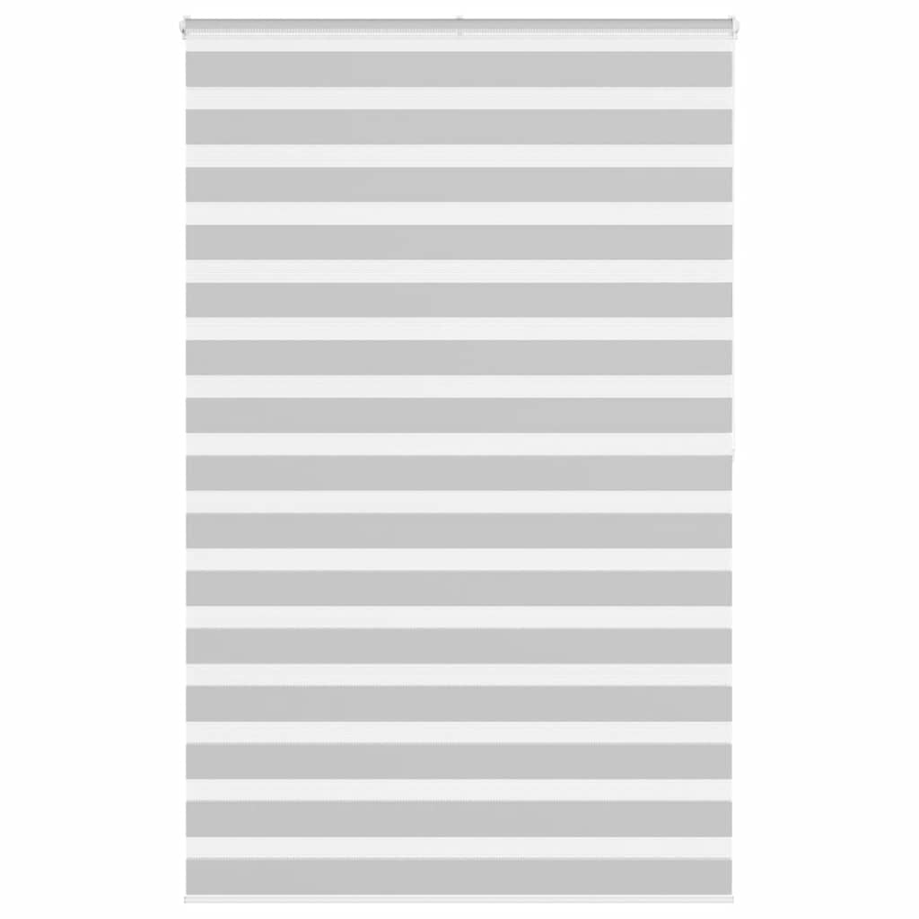 Zebra rolgordijn 150x200 cm stofbreedte 145,9 cm lichtgrijs