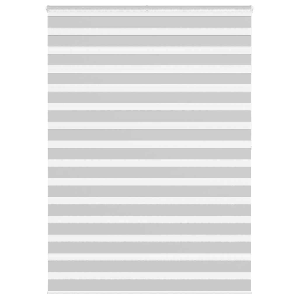 Zebra rolgordijn 165x200 cm stofbreedte 160,9 cm lichtgrijs