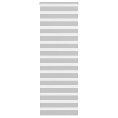 Zebra rolgordijn 90x230 cm stofbreedte 85,9 cm lichtgrijs