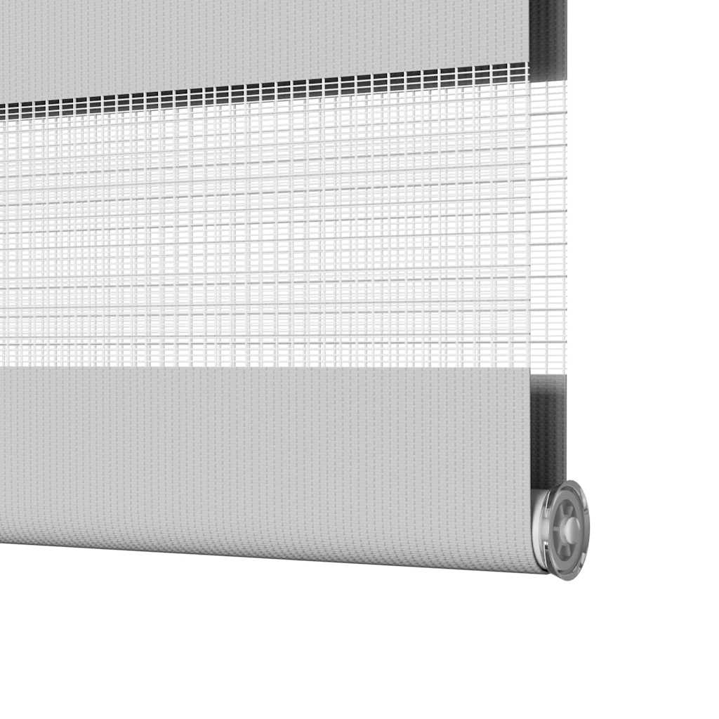 Zebra rolgordijn 100x230 cm stofbreedte 95,9 cm lichtgrijs