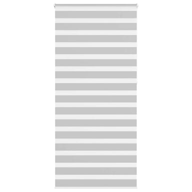 Zebra rolgordijn 115x230 cm stofbreedte 110,9 cm lichtgrijs