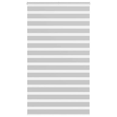 Zebra rolgordijn 120x230 cm stofbreedte 115,9 cm lichtgrijs