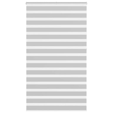 Zebra rolgordijn 130x230 cm stofbreedte 125,9 cm lichtgrijs