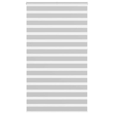 Zebra rolgordijn 135x230 cm stofbreedte 130,9 cm lichtgrijs