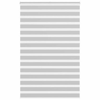 Zebra rolgordijn 140x230 cm stofbreedte 135,9 cm lichtgrijs
